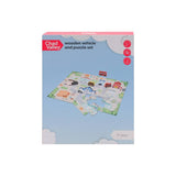 Chad Valley city jigsaw puzzle with vehicles, imported from the UK