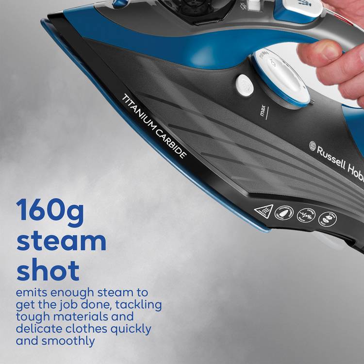 Russell Hobbs titanium carbide steam iron (British brand)