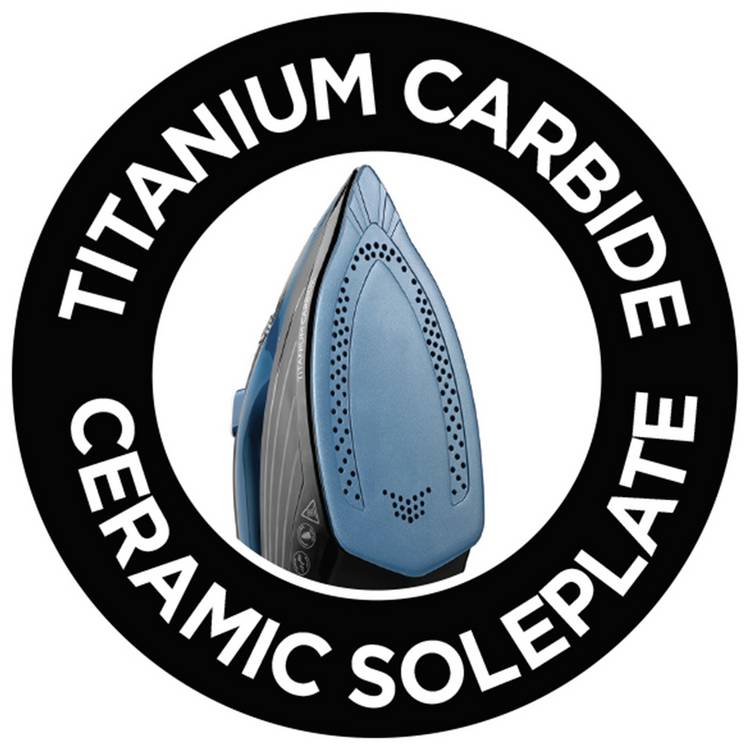 Russell Hobbs titanium carbide steam iron (British brand)