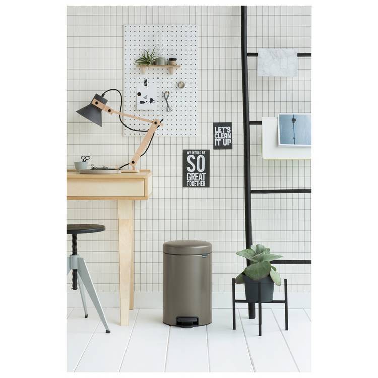 Brabantia dark grey pedal bin 12 litre, imported from the UK