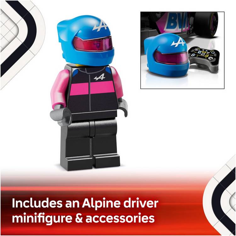 LEGO Speed Champions Alpine F1 car toy 258 pieces (British brand)