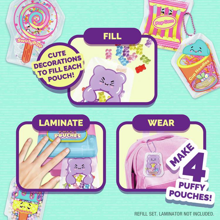 Puffy Pouches refill set craft kit UK version