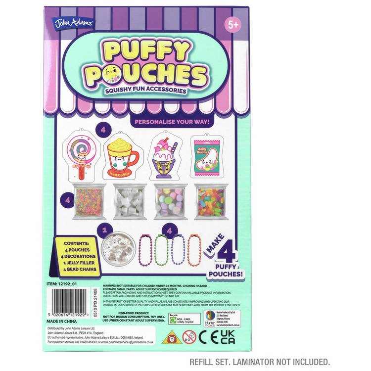 Puffy Pouches refill set craft kit UK version
