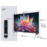 TCL Smart 4K QLED TV 43T6C 43 inch, UK version