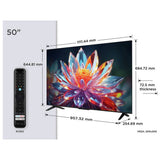 TCL 50 inch QLED 4K HDR Smart TV (British brand)