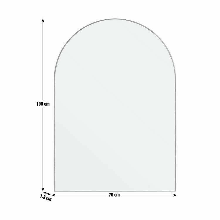 Habitat black arch wall mirror 100x70cm (British brand)