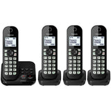 Panasonic cordless phone quad pack with answer machine - British product