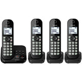 Panasonic cordless phone quad pack with answer machine - British product