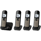Panasonic cordless phone quad pack with answer machine - British product