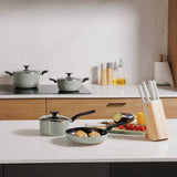BergHOFF Glints cookware set sage green 4 piece - British product