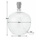 Argos Home clear glass lamp base H29cm, UK version