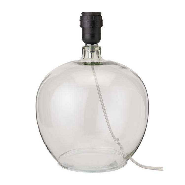 Argos Home clear glass lamp base H29cm, UK version