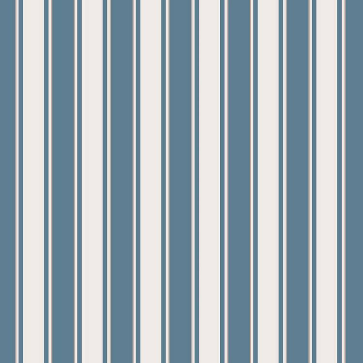 Rucomfy Fabric Pouffe Blue & White - British product
