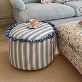 Argos rucomfy Blue & White Fabric Pouffe 38x55x38cm- Buy online at McGrocer