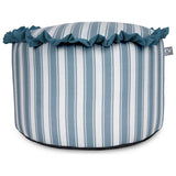 Rucomfy Fabric Pouffe Blue & White - British product