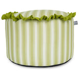 rucomfy fabric pouffe in green and white, UK version