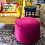 Argos Rucomfy Pink Velvet Pouffe - 55cm- Buy online at McGrocer