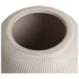 Habitat large ribbed ceramic vase natural 27cm, UK version