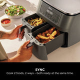 Ninja 7.6L dual zone air fryer grey, UK version