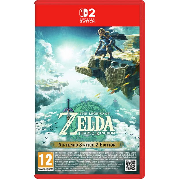 Nintendo The Legend of Zelda Tears of the Kingdom game disc case for Switch 2 (British brand)