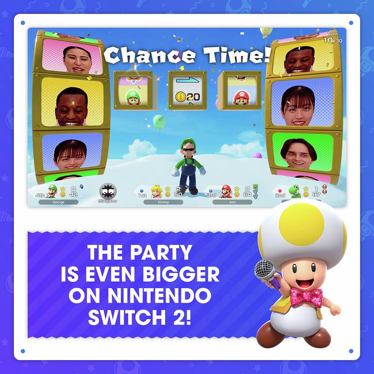 Nintendo Super Mario Party Jamboree Switch 2 game with Jamboree TV - British product