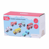 Chad Valley wooden vehicles 6 pack H6 W8 D2.7cm - British product