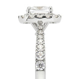 Revere 9ct white gold halo ring cubic zirconia, imported from the UK