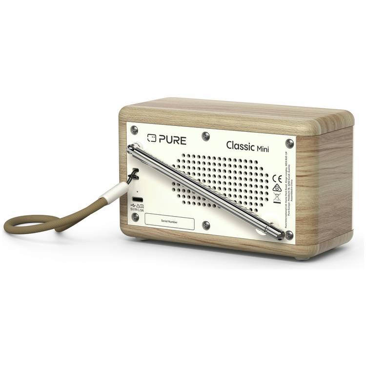 Pure Classic Mini portable DAB/FM/Bluetooth radio Oak (British brand)