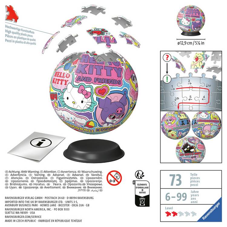 Ravensburger Hello Kitty 3D puzzle 72 pieces - British product