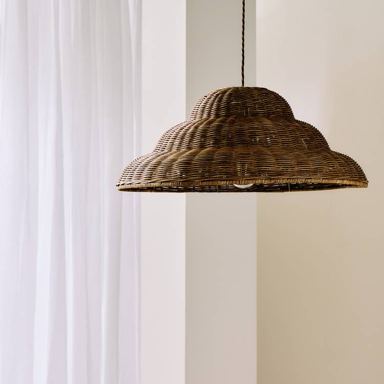 Habitat easy fit rattan lampshade 50cm - British product
