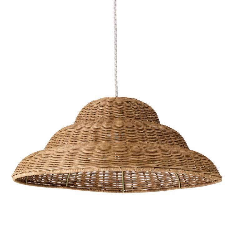 Habitat easy fit rattan lampshade 50cm - British product