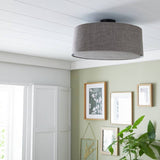 Argos Argos Home Metal Flush Ceiling Light - Black & Grey- Buy online at McGrocer