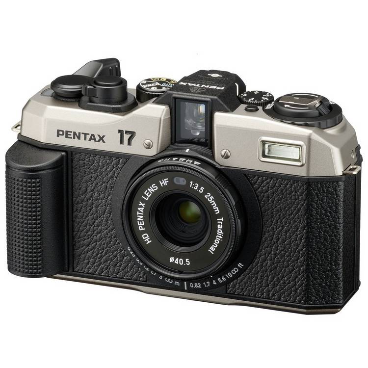 Pentax 17 compact film camera black and silver, imported from the UK