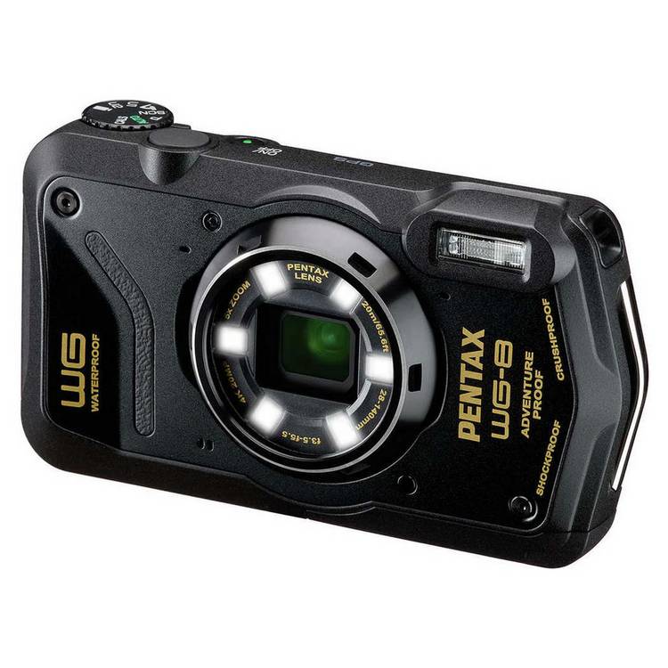 Pentax WG-8 compact digital camera black, UK version