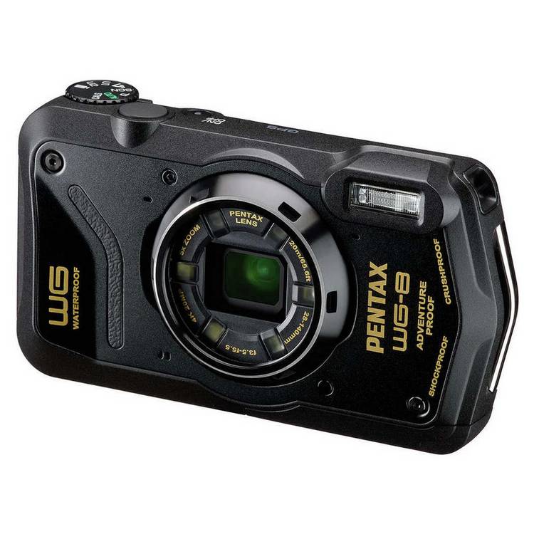 Pentax WG-8 compact digital camera black, UK version