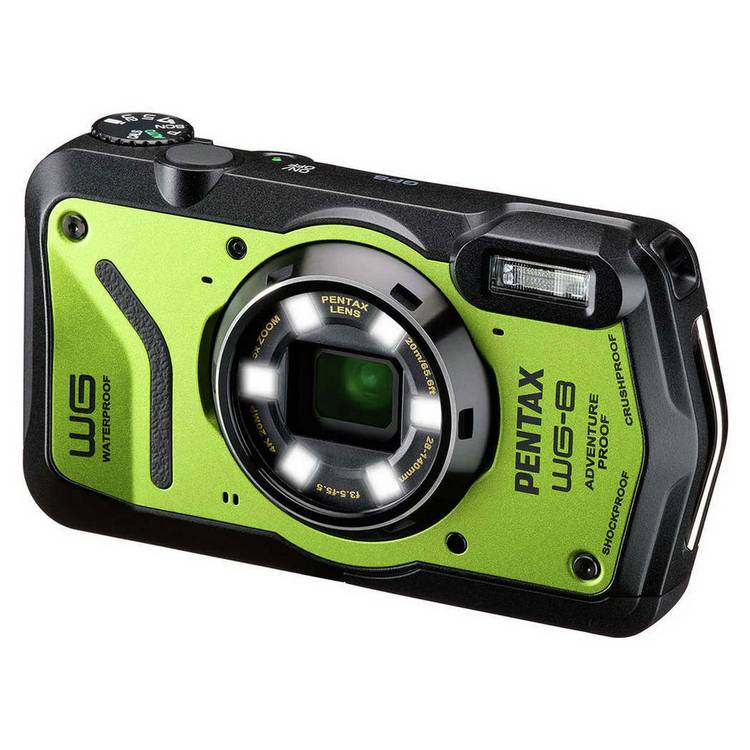 Pentax WG-8 20MP compact camera green - British product