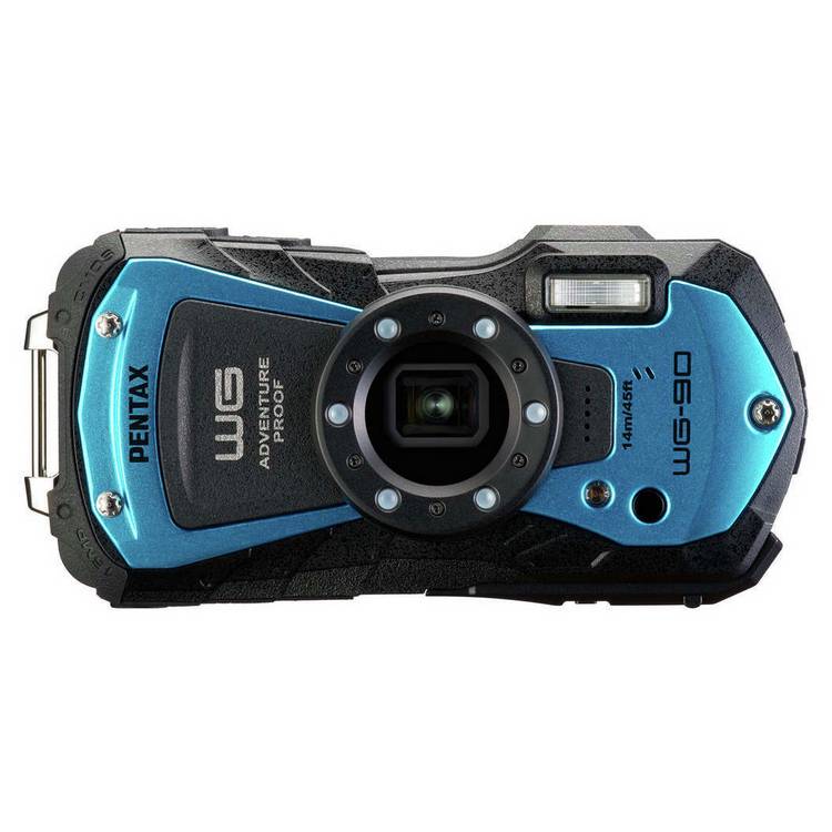 Pentax WG-90 blue compact digital camera - British product