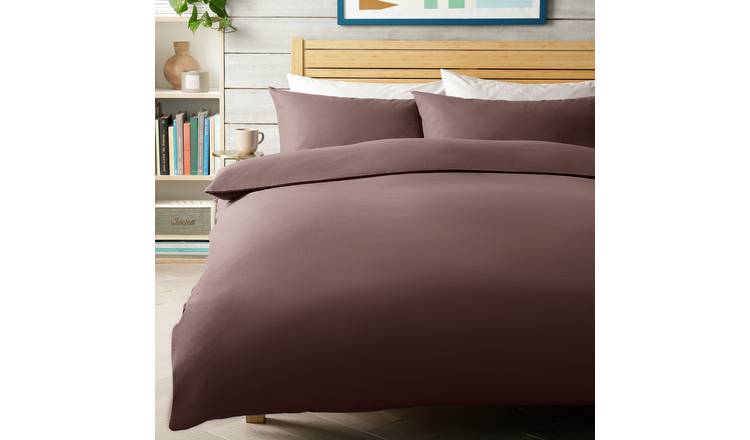 Habitat cotton rich chocolate bedding single (British brand)