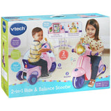 Vtech 2-in-1 Ride & Balance Scooter Pink, imported from the UK