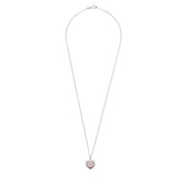 Revere rose gold plated heart cubic zirconia pendant necklace with 45.7cm chain (British brand)