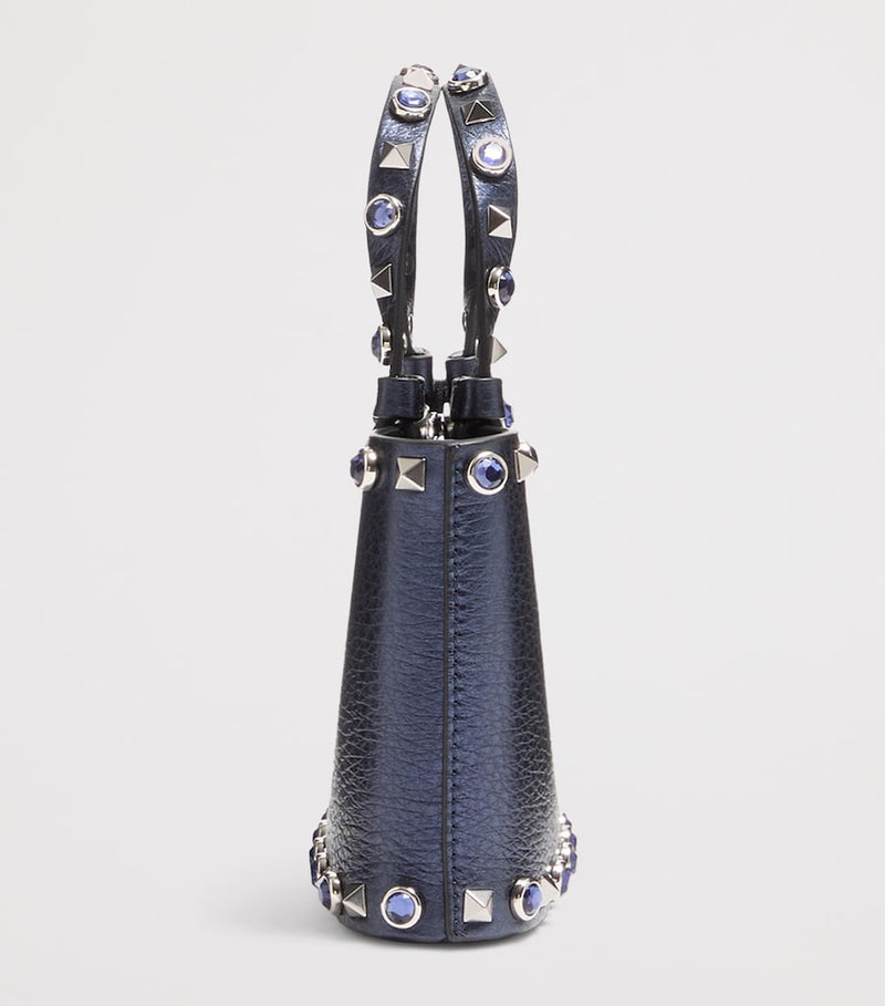 Valentino Garavani Rockstud tote bag leather with chain strap (British brand)