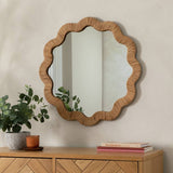 Argos Habitat Rattan Round Wavy Wall Mirror 60cm- Buy online at McGrocer