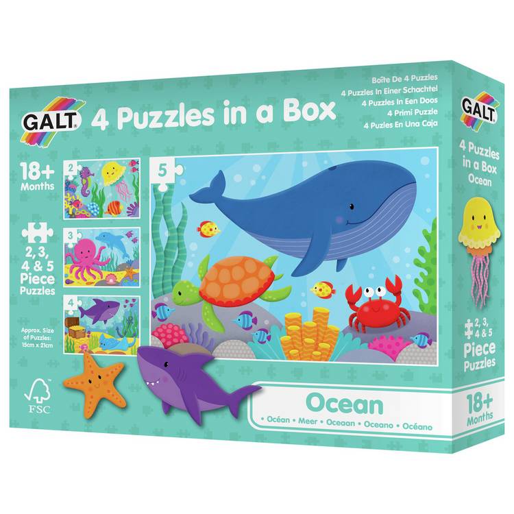 Galt Ocean In A Box dinosaur puzzle set, imported from the UK