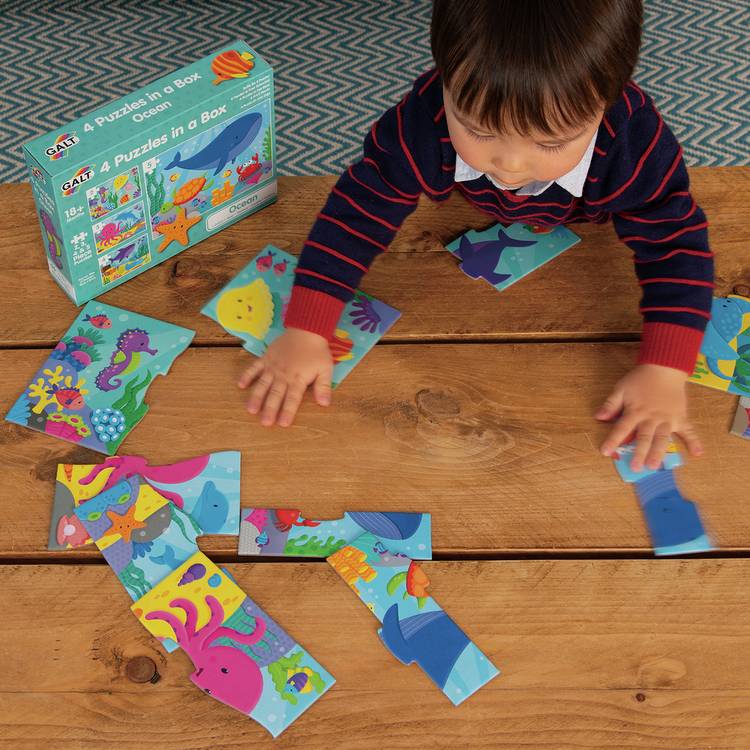 Galt Ocean In A Box dinosaur puzzle set, imported from the UK