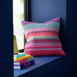 Margo Selby red cushion 43x43cm, imported from the UK