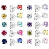 Argos Revere Sterling Silver Cubic Zirconia Stud Earrings Set of 10- Buy online at McGrocer