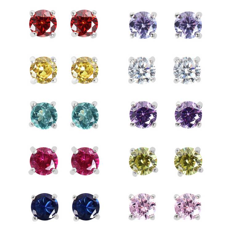 Revere silver stud earrings set of 10 pairs, imported from the UK