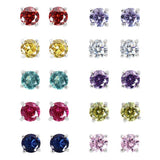 Revere silver stud earrings set of 10 pairs, imported from the UK