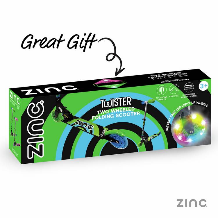 Zinc Twister Inline Scooter Blue & Green, UK version