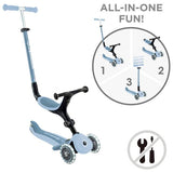 Globber Go Up Active Lights Eco scooter Steel Blue, imported from the UK